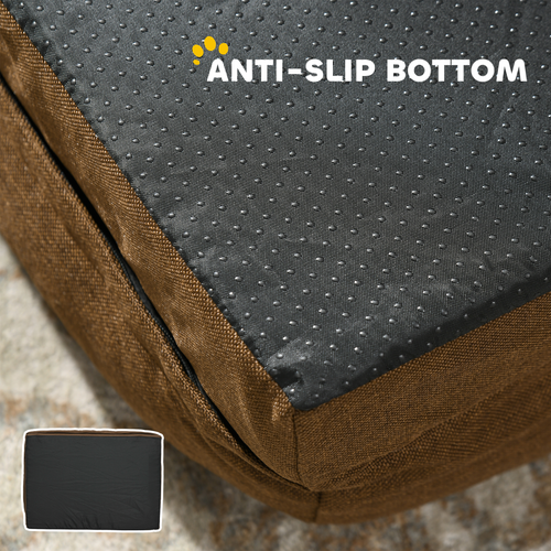 Luxurious Plush Dog Bed – Ultimate Comfort and Support for Large Dogs - Brown