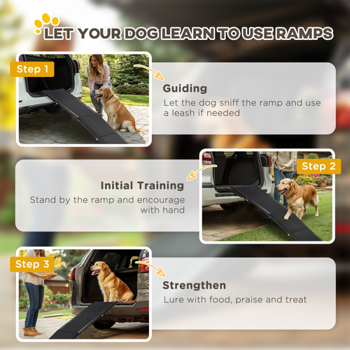 Premium Foldable Dog Ramp – Safe, Easy Access for Every Adventure for XL Dogs Non-Slip Surface, Portable Car Pet Ramp