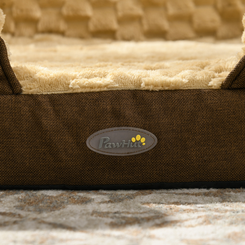 Luxurious Plush Dog Bed – Ultimate Comfort and Support for Large Dogs - Brown