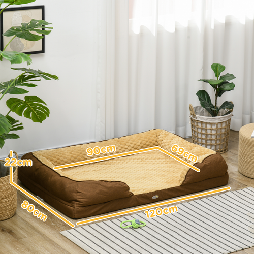 Luxurious Plush Dog Bed – Ultimate Comfort and Support for Large Dogs - Brown